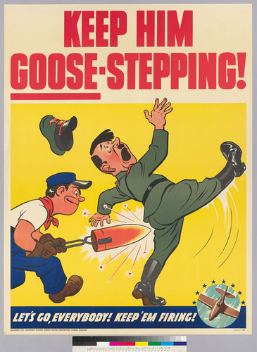 Keep him goose-stepping!: Let's go everybody!: Keep 'em firing!