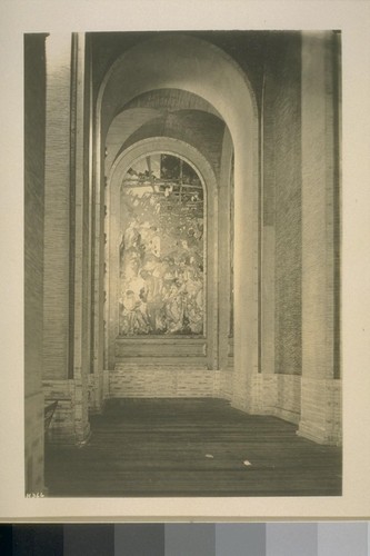 H366. ["The Dancing of the Grapes," panel of mural "Earth" (Frank Brangwyn, painter), colonnade, Court of Abundance.]