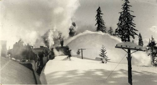 Steam Locomotive in Snow