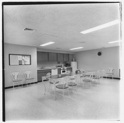 Staff break area in the Bank of Sonoma County, Sebastopol, California, 1971