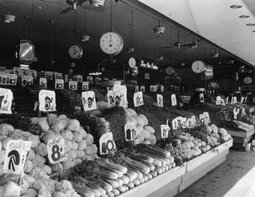 Market display of produce