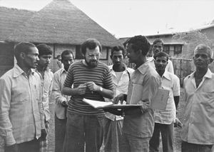 Harowa, Bangladesh, 1983. Missionary, Rev. Morten Larsen with pastors and evangelists of BLC