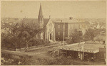 Presbyterian Church and Public School, from the Court House, Stockton, San Joaquin County, 1036