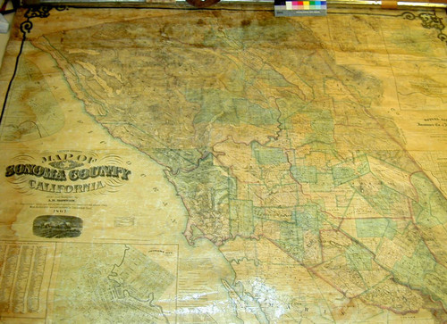 Map of Sonoma County California : Made and Published by A. B. Bowers. In accordance with an Act of the Legislature, approved 28 March, 1863. With additions and corrections September First 1867