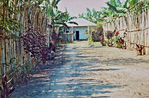 Entrance to the home of Evangelist Simon Kibarabara, and Gudrun Larsen's (GL) 'Second home' in
