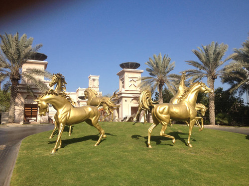 Gold horses
