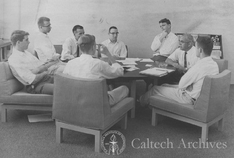Wess Hershey with a group of Caltech Y officers