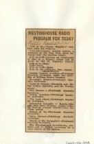 Westinghouse Radio Program for Today