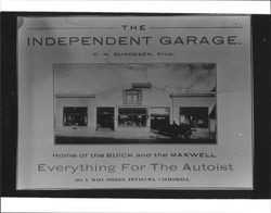 Independent Garage, Petaluma, California, 1919