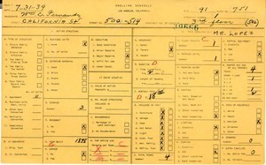 WPA household census for 500 CALIFORNIA, Los Angeles