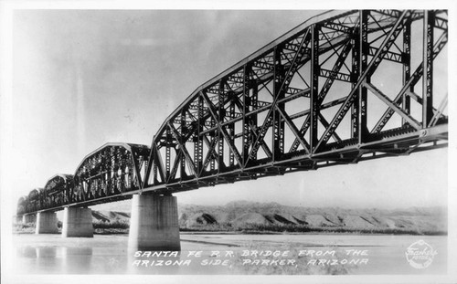 Santa Fe R.R. Bridge from the Arizona side, Parker, Arizona