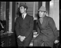 Julius "Groucho Marx and his brother Leonard "Chico" Marx, Los Angeles, 1937