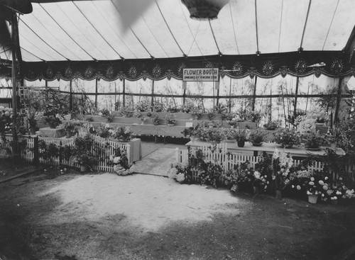 Flower booth at the Santa Barbara County Fair, 1938