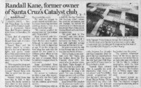 Randall Kane, former owner of Santa Cruz's Catalyst club