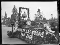 "Fiesta de las Rosas" float in the Tournament of Roses Parade, Pasadena, 1931