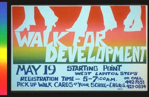 Walk for Development, Announcement Poster for