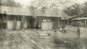 Hut in a village in Gabon