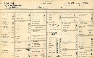 WPA household census for 2600 IDELL, Los Angeles