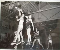 Analy High School basketball B team of 1949-50--Analy Tigers vs Petaluma