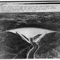 Artist's concept of the proposed Auburn Dam