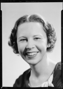 Girl smiling, Southern California, 1935
