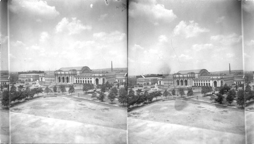 From roof of the Register of the Treasury Bldg. on Delaware between 1st & 2nd, N.E. to Union Depot, P.O. at extreme left, Wash. D.C