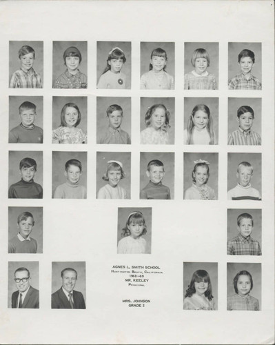 Second grade class at Agnes L. Smith School, Huntington Beach, 1968-1969