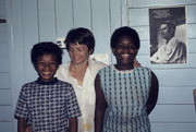 Peoples Temple Members David George, Joyce Touchette and Gabrielle George, Jonestown, Guyana