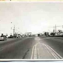 Del Paso Blvd. Looking North, Jan 12, 1940. North Sacramento