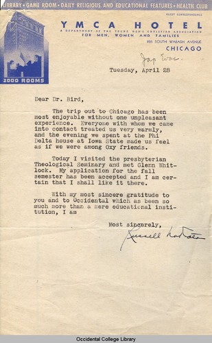 Letter from Russell Nakata to Remsen Bird, April 28, [1942]