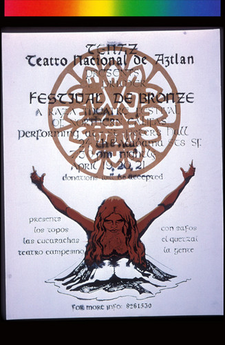 TENAZ Teatro Nacional de Aztlan, Announcement Poster for