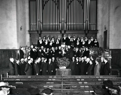 People in a church choir