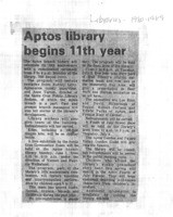 Aptos library begins 11th year
