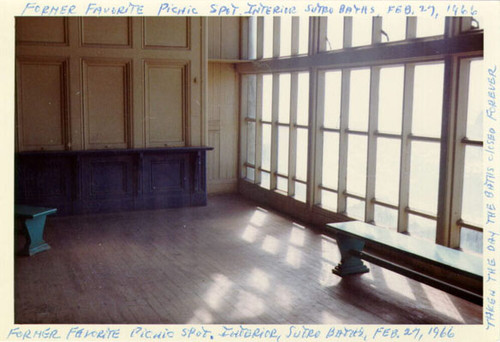 [Interior of Sutro Baths, former picnic area]
