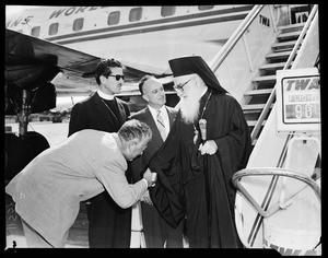 Greek Bishop arrival, 1955