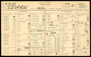 WPA household census for 2836 EAST FOURTH STREET, Los Angeles