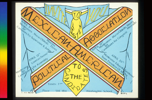 M.A.P.A., Mexican-American Political Association, Announcement Poster for