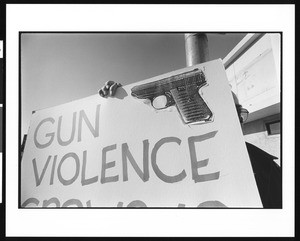 Protest against gun violence of Pasadena coalition, 1996