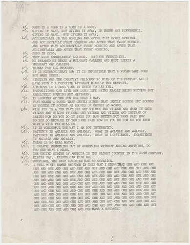 Untitled (One page book on Gertrude Stein)