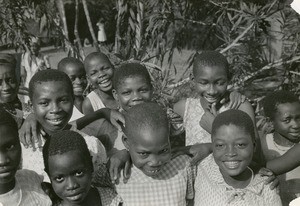 Pupils of the mission school of Lambarene, Gabon