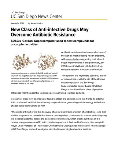 New Class of Anti-infective Drugs May Overcome Antibiotic Resistance