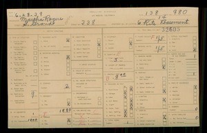 WPA household census for 338 S GRAND AVENUE, Los Angeles