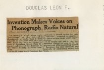 Invention Makes Voices on Phonograph, Radio Natural