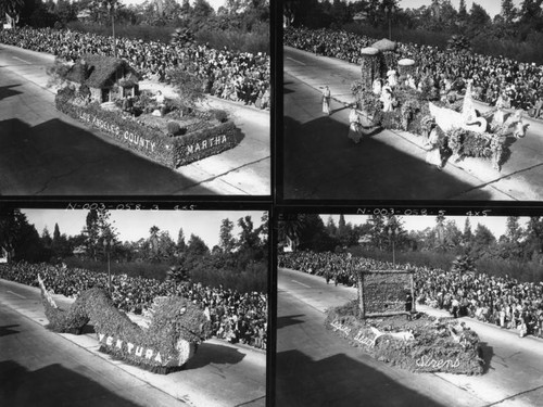 1935 Tournament of Roses Parade floats