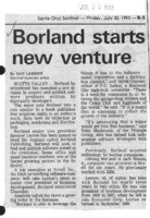 Borland starts new venture