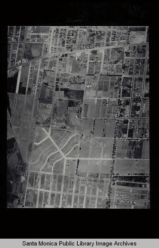 Aerial survey of the City of Santa Monica north to south (north on right side of the image) south of Ocean Park Blvd. (Lincoln Blvd. at the top of image) (Job#C235-D13) flown in June 1928