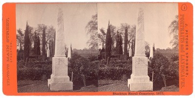 Stockton: "Stockton Rural Cemetery, 1877." (Freeman monument.)