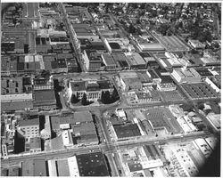 Aerial view of downtown Santa Rosa, 1957