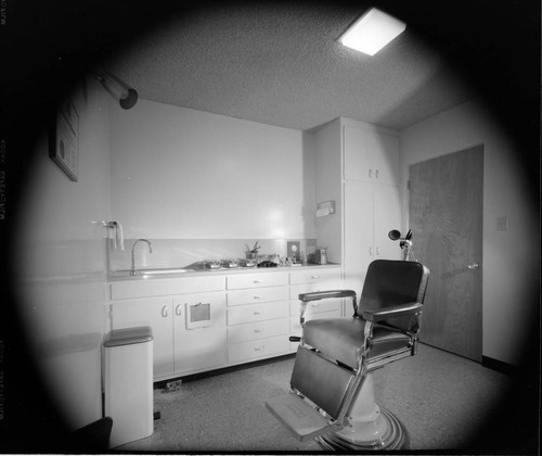 [Medical] offices. Interior patient room