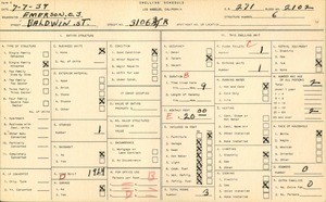 WPA household census for 3106 3/4 BALDWIN ST, Los Angeles